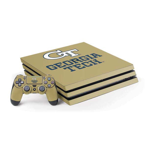 Georgia Institute of Technology Gold LogoType GT PlayStation PS4 Skins